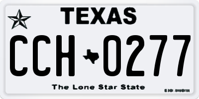 TX license plate CCH0277