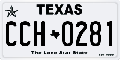 TX license plate CCH0281
