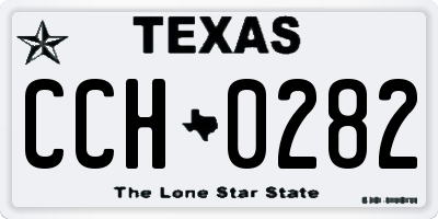 TX license plate CCH0282