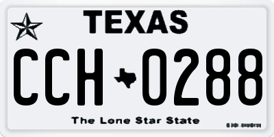 TX license plate CCH0288