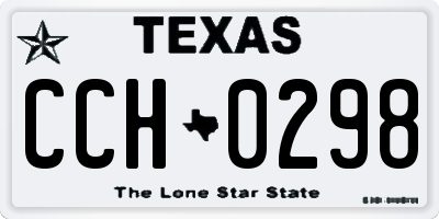TX license plate CCH0298