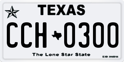 TX license plate CCH0300