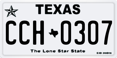 TX license plate CCH0307