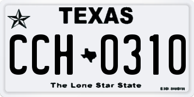 TX license plate CCH0310