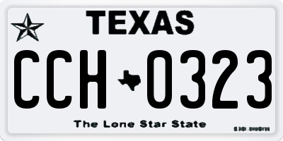 TX license plate CCH0323