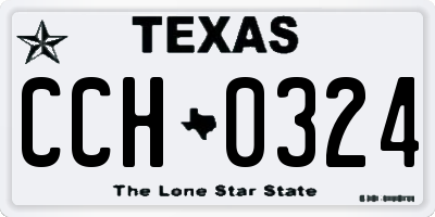 TX license plate CCH0324