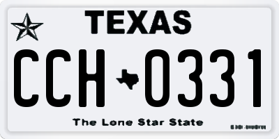 TX license plate CCH0331