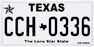 TX license plate CCH0336