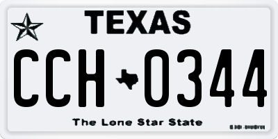 TX license plate CCH0344