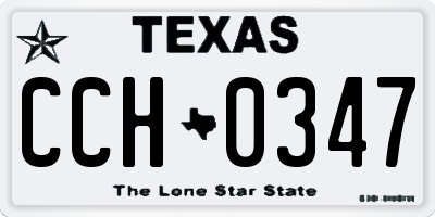 TX license plate CCH0347