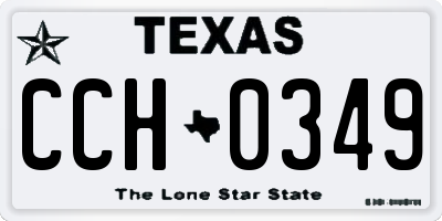 TX license plate CCH0349