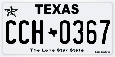 TX license plate CCH0367