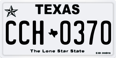TX license plate CCH0370