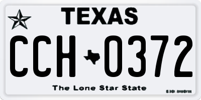 TX license plate CCH0372