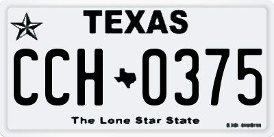 TX license plate CCH0375