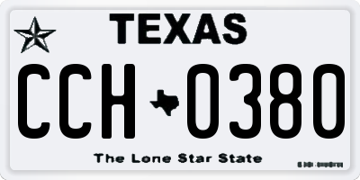 TX license plate CCH0380