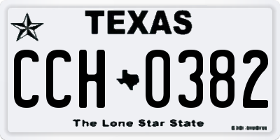 TX license plate CCH0382