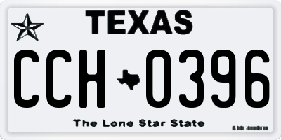 TX license plate CCH0396