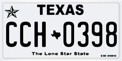 TX license plate CCH0398