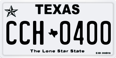 TX license plate CCH0400