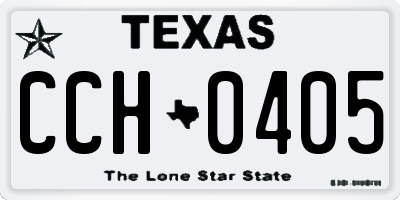 TX license plate CCH0405