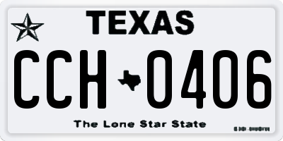 TX license plate CCH0406