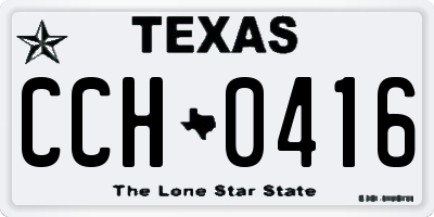 TX license plate CCH0416