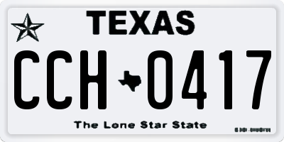 TX license plate CCH0417
