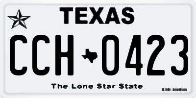 TX license plate CCH0423