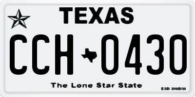 TX license plate CCH0430