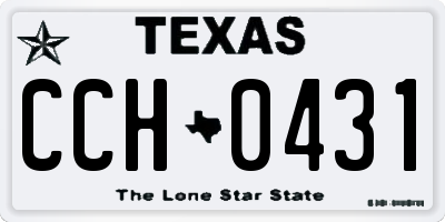 TX license plate CCH0431