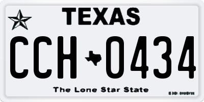 TX license plate CCH0434