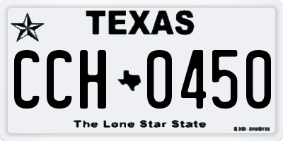 TX license plate CCH0450