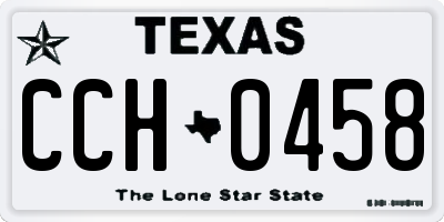TX license plate CCH0458