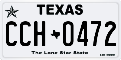 TX license plate CCH0472