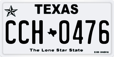 TX license plate CCH0476