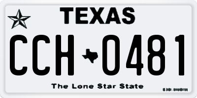 TX license plate CCH0481
