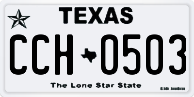 TX license plate CCH0503