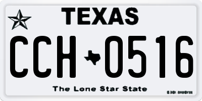 TX license plate CCH0516