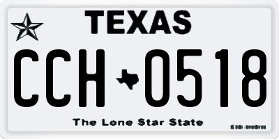 TX license plate CCH0518