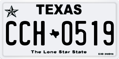 TX license plate CCH0519