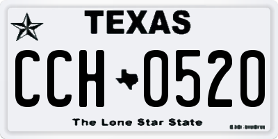 TX license plate CCH0520