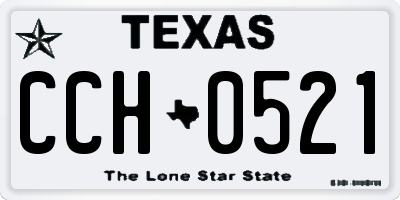 TX license plate CCH0521