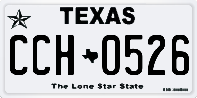 TX license plate CCH0526