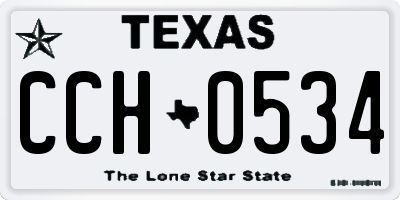 TX license plate CCH0534