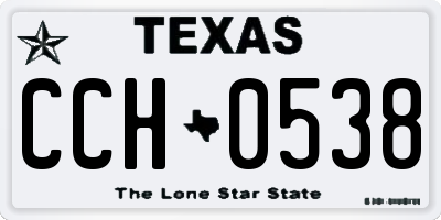 TX license plate CCH0538