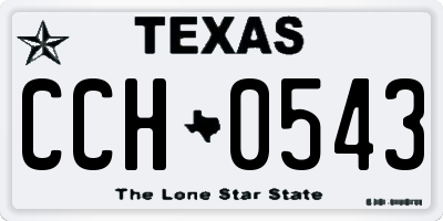 TX license plate CCH0543