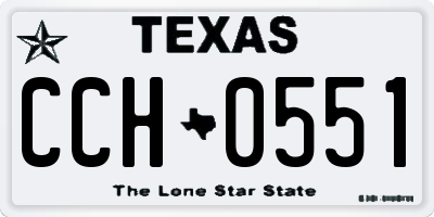 TX license plate CCH0551