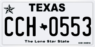 TX license plate CCH0553
