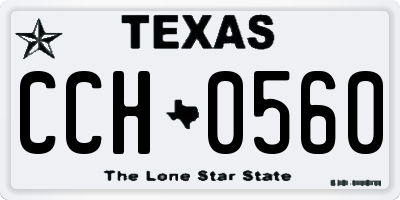 TX license plate CCH0560